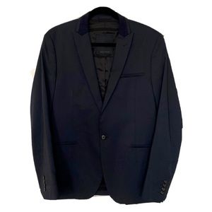 Zara Black Tie Suit Jacket